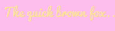 Image with Font Color FAE298 and Background Color FCBDED